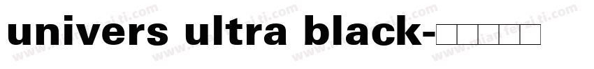 univers ultra black字体转换